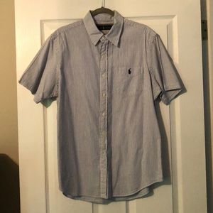 Ralph Lauren Short Sleeve Pin Stripe Button Up (L)